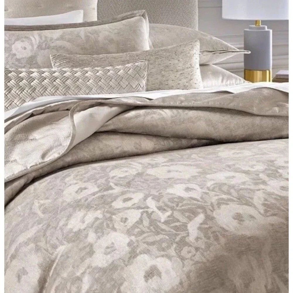 Hotel Collection Shadow Floral FULL / QUEEN Duvet Cover + 2 Standard Shams